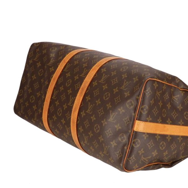 76401 3 Louis Vuitton Keepall 50 Bandouliere Monogram Bag Brown