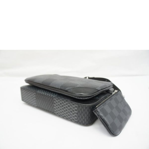 76431 3 Louis Vuitton Trio Messenger Bag Damier Graphite Gray