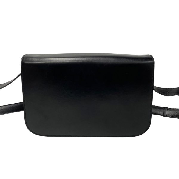 765l765 27042 5 Celine Vintage Horsebit Logo Metal Calf Leather Mini Shoulder Bag Black