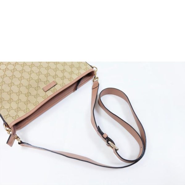 76646 4 Gucci GG Canvas Shoulder Bag Beige