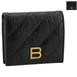 766461210j1 BALENCIAGA Wallet Bifold CRUSH Flap Card Wallet