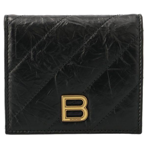 766461210j1 1 BALENCIAGA Wallet Bifold CRUSH Flap Card Wallet