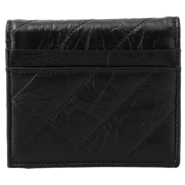 766461210j1 2 BALENCIAGA Wallet Bifold CRUSH Flap Card Wallet