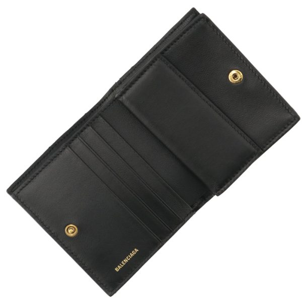 766461210j1 4 BALENCIAGA Wallet Bifold CRUSH Flap Card Wallet