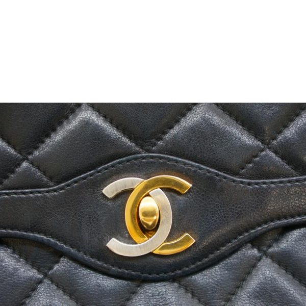 76670 8 Chanel Matelassé Chain Shoulder Bag Paris Black