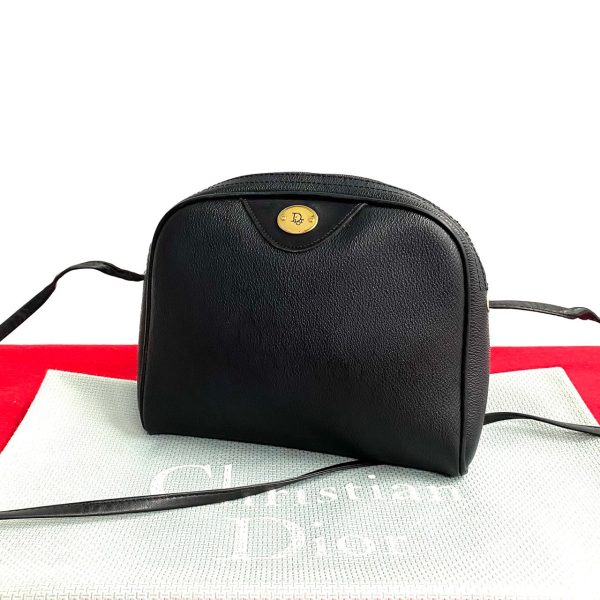 766l765 30252 1 Christian Dior Honeycomb Leather Mini Shoulder Bag Black