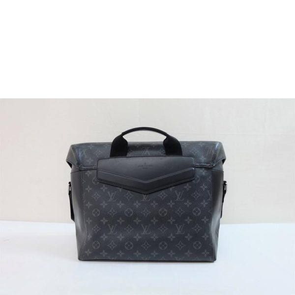 76774 2 Louis Vuitton Messenger Voyage MM Monogram Eclipse Bag Brown