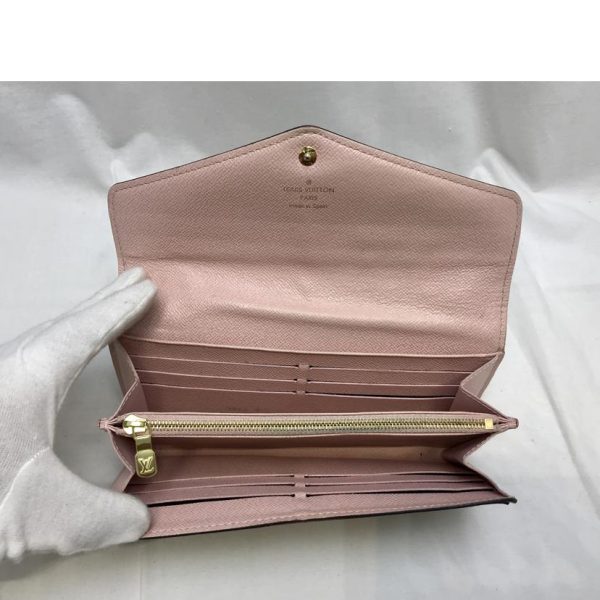 76781 4 Louis Vuitton Sara Damier Wallet Pink