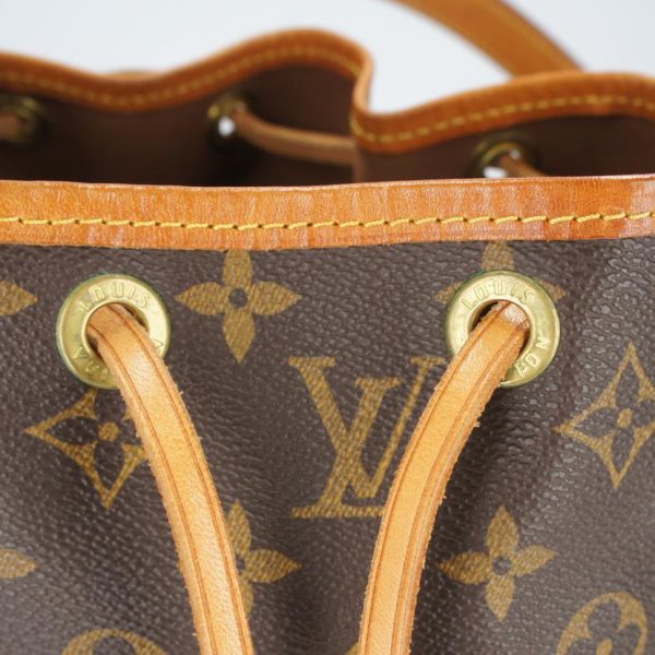 76872 7 Louis Vuitton Petit Noe Shoulder Bag Monogram Brown