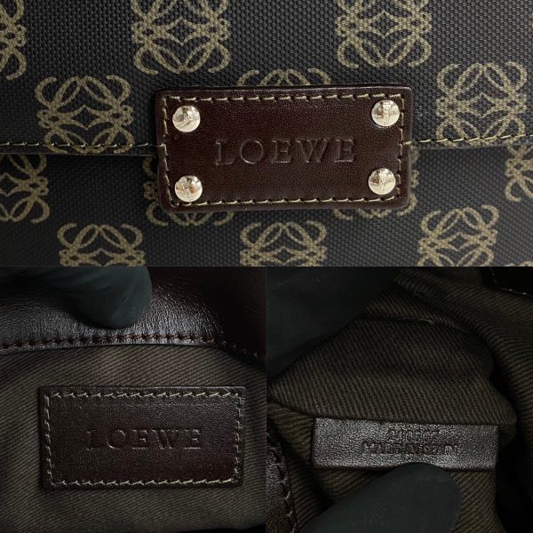 768l768 21809 5 Loewe Anagram Logo Pattern Leather Mini Body Bag Brown