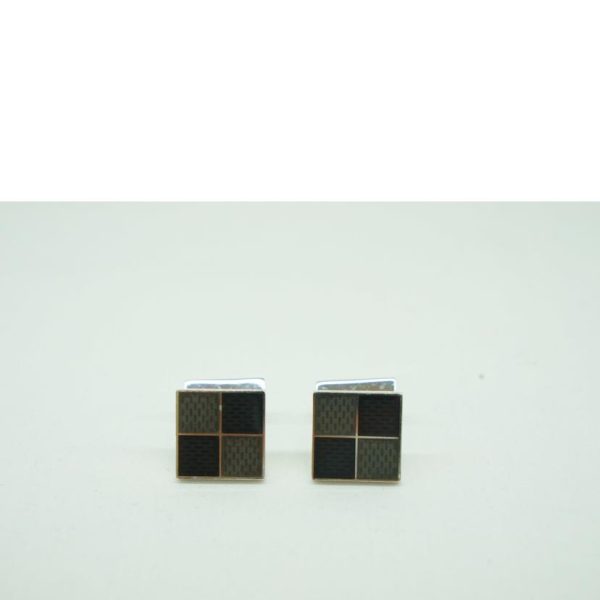 76922 2 Louis Vuitton Bouton de Manchette Cufflinks Damier Brown