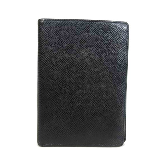 76929 1 Louis Vuitton Kicard with Pass Case Taiga Black Wallet