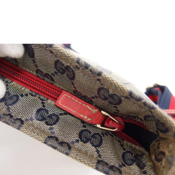 76975 8 Gucci GG Crystal Shoulder Bag Navy Red