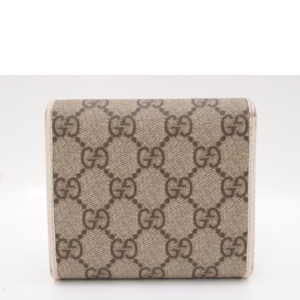 77031 2 Gucci GG Supreme Horsebit Wallet Beige