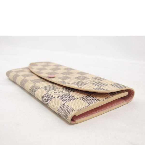 77040 3 Louis Vuitton Portefeuille Emily Damier Azur Wallet Rose Ballerine