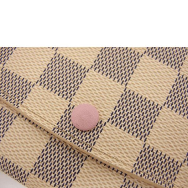 77040 6 Louis Vuitton Portefeuille Emily Damier Azur Wallet Rose Ballerine