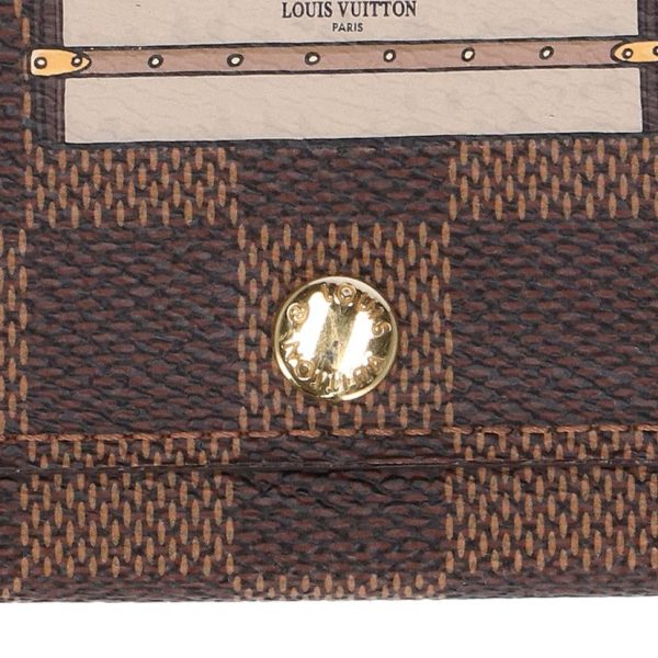 77064 8 Louis Vuitton Portefeuil Sara Damier Wallet Brown