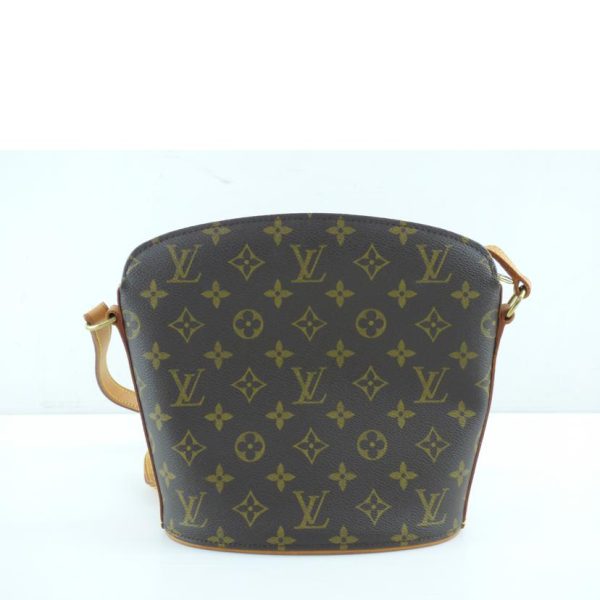 77093 2 Louis Vuitton Drouot Monogram Handbag Brown