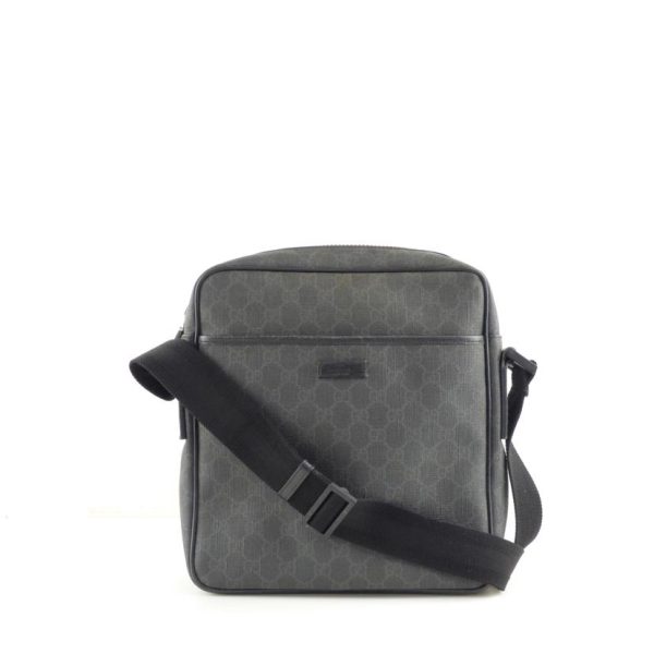 77116 1 Gucci GG Supreme Shoulder Bag Black