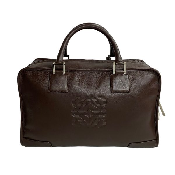 771a771 21542 5 Loewe Amazona 36 Anagram Leather Boston Bag Brown