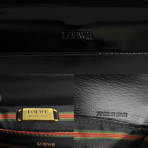 771a771 34769 4 Loewe Velasquez Logo Leather Mini Boston Bag Black