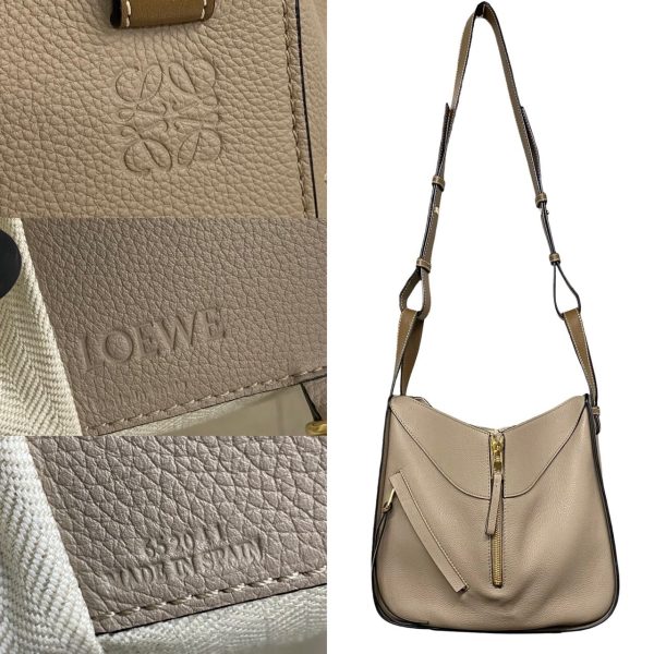 771a771 40910 5 Loewe Hammock Small Leather Shoulder Bag Beige