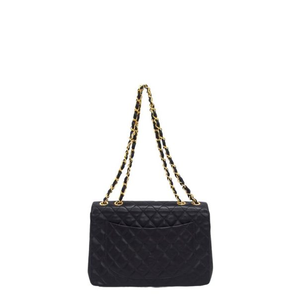 77200 2 Chanel Deca Matelassé 34 W Chain Shoulder Bag Black