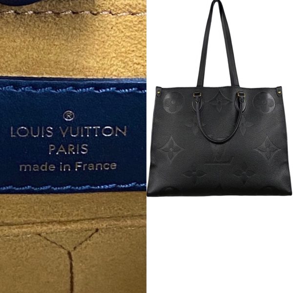 772a752 14840 4 Louis Vuitton On the Go GM Monogram Empreinte Tote Bag Black