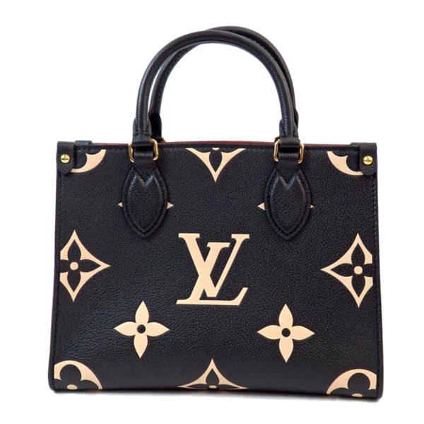 77315 1 Louis Vuitton On the Go PM Bag Monogram Empreinte Black