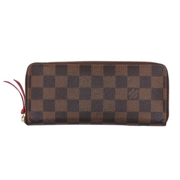 77377 1 Louis Vuitton Portefeuil Clemence Damier Wallet Brown