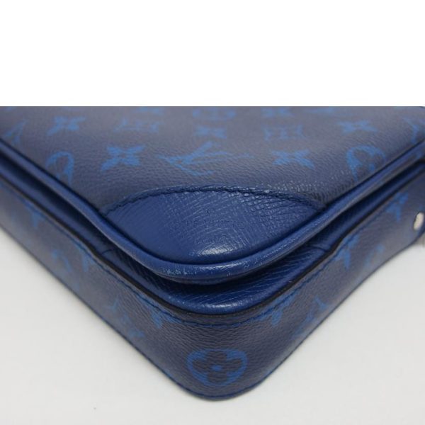 77392 9 Louis Vuitton Trio Messenger Bag Taigarama Cobalt Blue