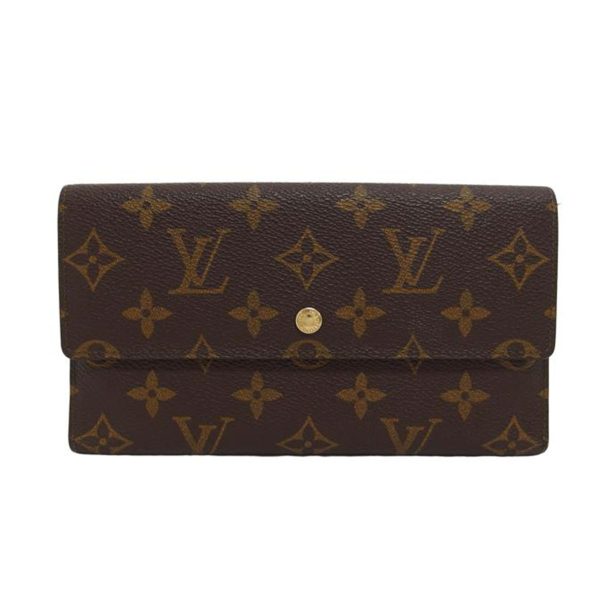 77439 1 Louis Vuitton Porte Tresor Wallet Monogram Brown