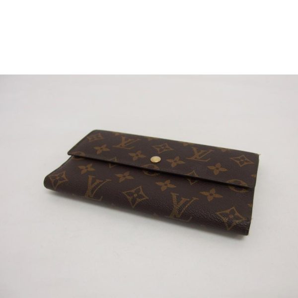 77439 3 Louis Vuitton Porte Tresor Wallet Monogram Brown