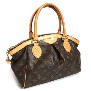 778 1 Louis Vuitton Danube Monogram Shoulder Bag Brown