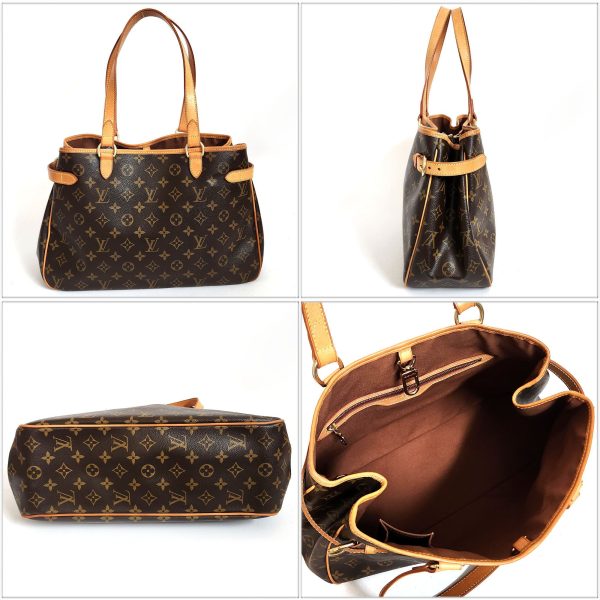 779 2 Louis Vuitton Monogram Batignolles Tote Bag Canvas Brown