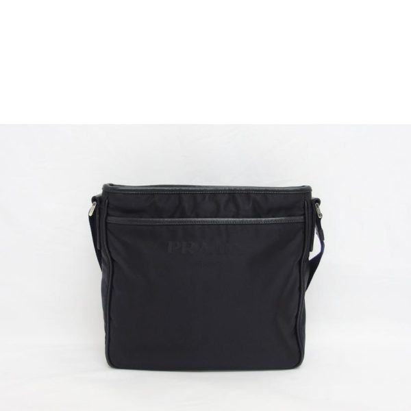 78163 2 Prada Nylon Shoulder Bag Black