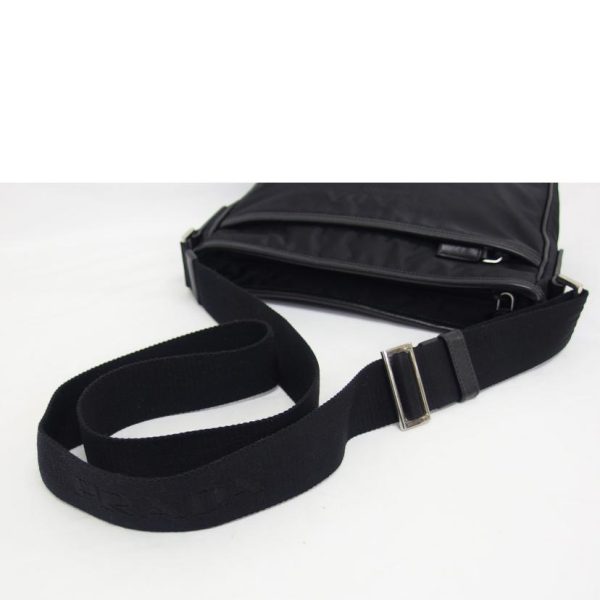 78163 4 Prada Nylon Shoulder Bag Black