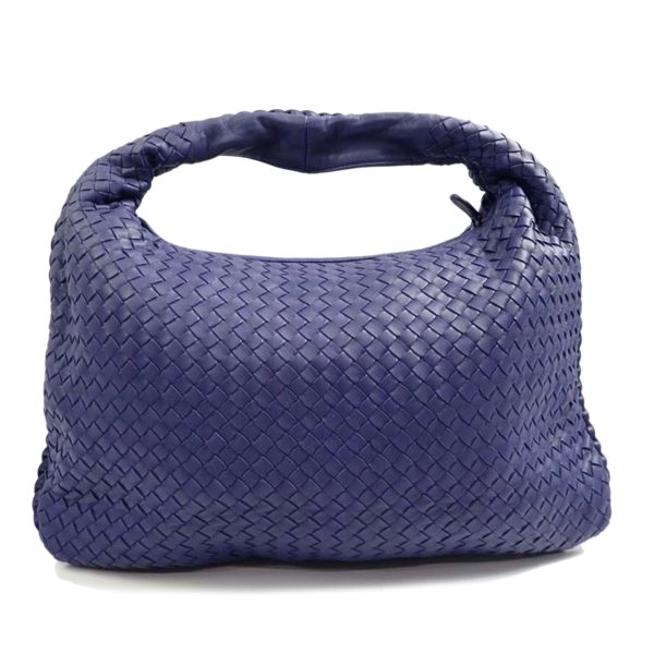 78166 1 Bottega Veneta Intrecciato One Shoulder Bag Blue