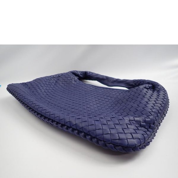 78166 3 Bottega Veneta Intrecciato One Shoulder Bag Blue