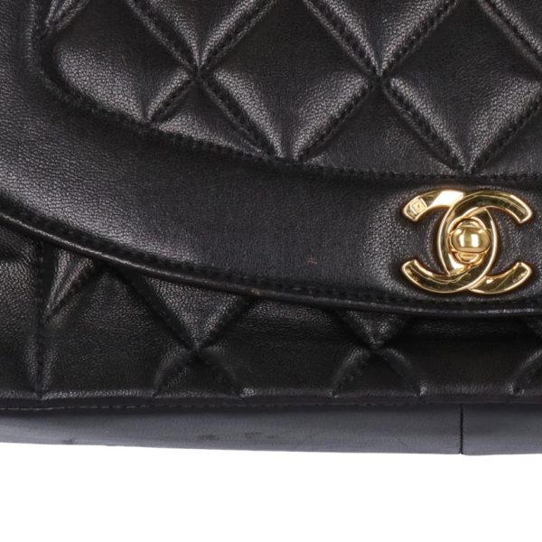 78194 7 Chanel Diana Flap Chain Shoulder Bag Black