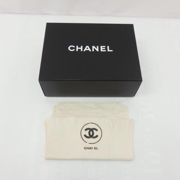 78255 8 Chanel Lambskin Chain Shoulder Bag Black