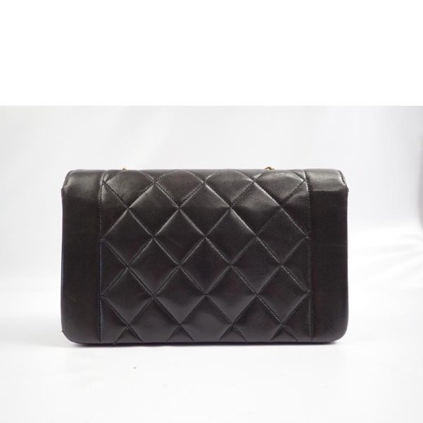 78439 2 Chanel Matelasse Diana Flap Shoulder Bag Black