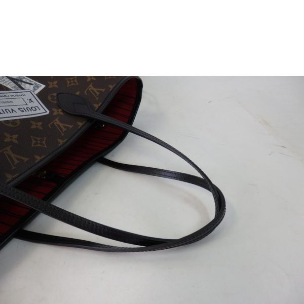 78582 5 Louis Vuitton Neverfull MM My LV World Tour Monogram Tote Bag Brown