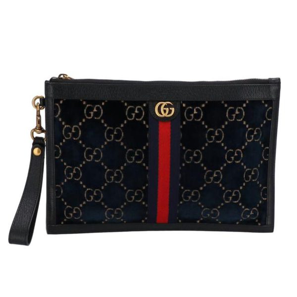 78705 1 Gucci GG Marmont Velvet Clutch Bag Pink