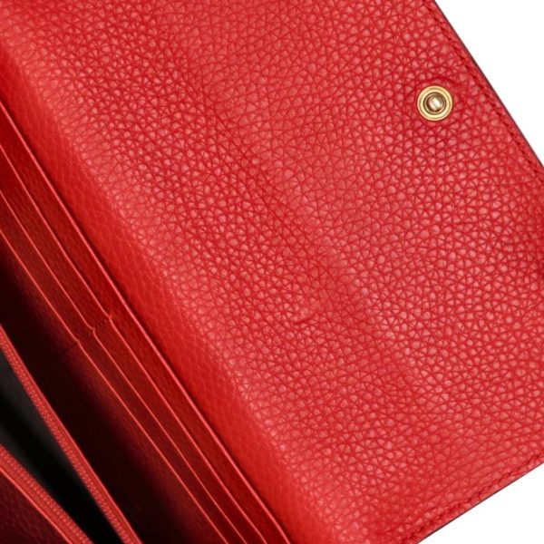 78910 7 GUCCI Animalie Continental Wallet Red