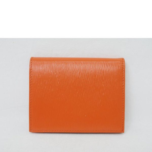 78967 2 Prada Saffiano 2 Fold Wallet Orange