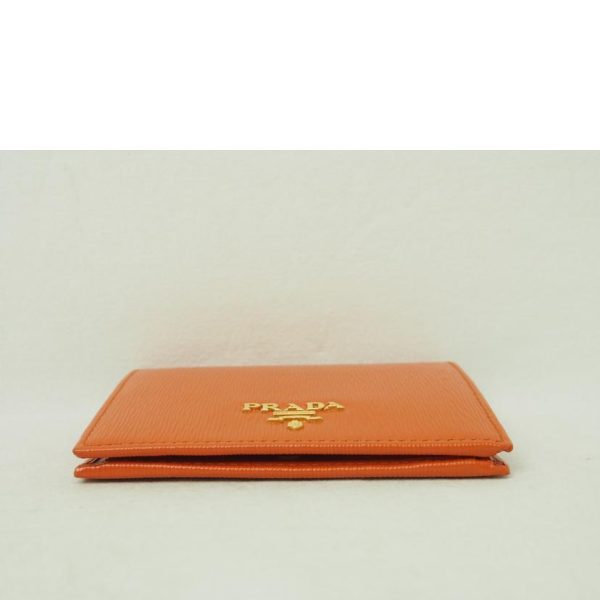 78967 5 Prada Saffiano 2 Fold Wallet Orange