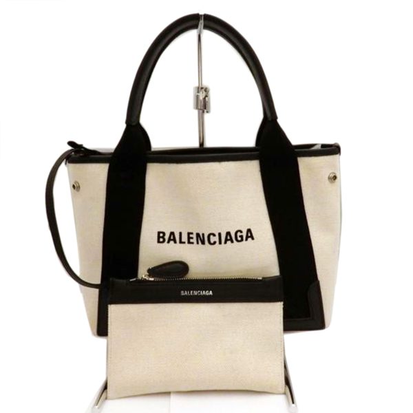 79023 1 BALENCIAGA Navy Cabas XS Shoulder Bag