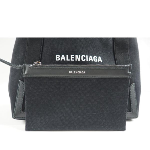 79229 6 Balenciaga Canvas Handbag with Pouch Black