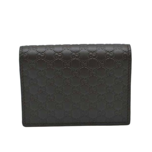 79268 1 Gucci Micro Shima Leather Coin Case Dark Brown